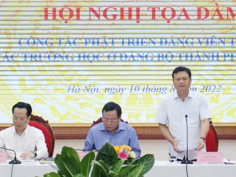 Hội nghị tọa đàm công tác phát triển đảng viên trong các trường học ở Đảng bộ thành phố Hà Nội