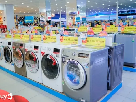 Giá máy giặt lồng ngang 8,5-9,5kg giảm 'sốc', dòng giặt sấy rẻ hơn 5 triệu đồng mùa nồm ẩm