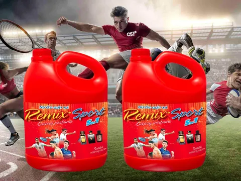 Nước giặt chuyên dụng cho người chơi thể thao, Remix Sport 5 in 1, nước giặt Remix